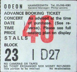 London Ticket 1985